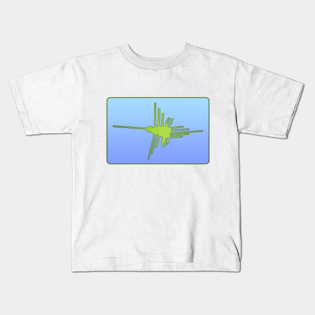 Nazca Hummingbird Kids T-Shirt by Erno